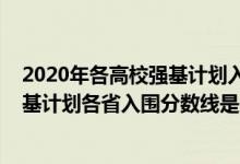 2020年各高校強(qiáng)基計(jì)劃入圍分?jǐn)?shù)線（2022中國農(nóng)業(yè)大學(xué)強(qiáng)基計(jì)劃各省入圍分?jǐn)?shù)線是多少）