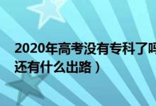 2020年高考沒(méi)有專科了嗎（2022高考落榜了又沒(méi)有報(bào)?？七€有什么出路）