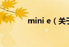 mini e（關(guān)于mini e的介紹）