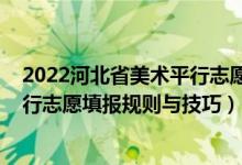 2022河北省美術(shù)平行志愿投檔公式（2022高考志愿填報(bào)平行志愿填報(bào)規(guī)則與技巧）