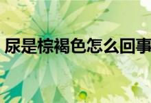 尿是棕褐色怎么回事（尿是紅色的怎么回事）