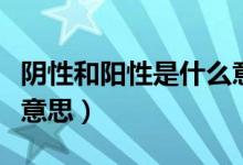 陰性和陽性是什么意思?。幮院完栃允鞘裁匆馑迹?class=
