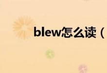 blew怎么讀（英語(yǔ)blew怎么讀）