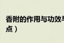 香附的作用與功效與禁忌(香附的功效與作用點(diǎn))