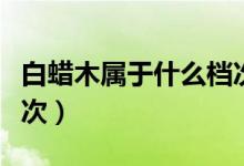 白蠟?zāi)緦儆谑裁礄n次（白蠟?zāi)静馁|(zhì)屬于什么檔次）