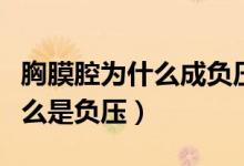 胸膜腔為什么成負(fù)壓有什么作用（胸膜腔為什么是負(fù)壓）