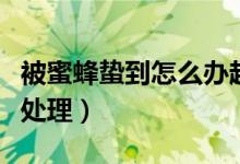 被蜜蜂蟄到怎么辦越來越腫（被蜜蜂蟄到怎么處理）