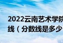 2022云南藝術(shù)學(xué)院藝術(shù)類(lèi)專(zhuān)業(yè)文化錄取控制線（分?jǐn)?shù)線是多少）