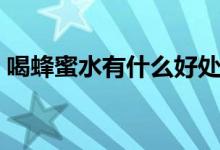喝蜂蜜水有什么好處（蜂蜜水的作用和功效）