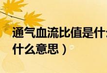 通氣血流比值是什么意思（通氣/血流比值是什么意思）
