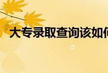 大專錄取查詢該如何查(有什么查詢方法)