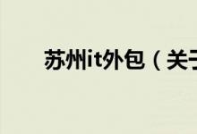 蘇州it外包（關(guān)于蘇州it外包的介紹）