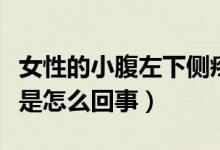 女性的小腹左下側(cè)疼痛（女性小腹左下側(cè)疼痛是怎么回事）