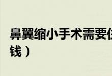 鼻翼縮小手術(shù)需要住院?jiǎn)幔ū且砜s小手術(shù)多少錢）
