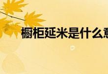櫥柜延米是什么意思（櫥柜延米解釋）