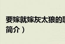 要嫁就嫁灰太狼的歌詞(要嫁就嫁灰太狼歌曲簡(jiǎn)介)