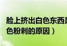 臉上擠出白色東西是螨蟲還是粉刺（臉上長白色粉刺的原因）