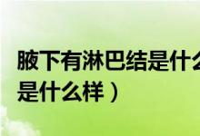 腋下有淋巴結(jié)是什么原因（正常的腋下淋巴結(jié)是什么樣）