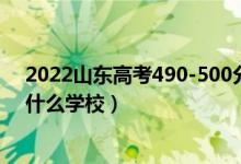 2022山東高考490-500分能報(bào)什么大學(xué)（物理歷史類推薦什么學(xué)校）