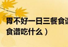胃不好一日三餐食譜吃什么（胃不好一日三餐食譜吃什么）