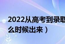 2022從高考到錄取的過程時間（錄取結(jié)果什么時候出來）