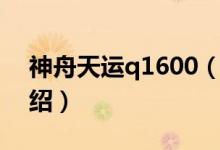 神舟天運q1600（關(guān)于神舟天運q1600的介紹）