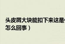 頭皮屑大塊能扣下來(lái)這是什么原因（頭皮屑大塊能扣下來(lái)是怎么回事）