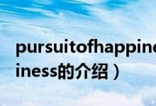 pursuitofhappiness（關(guān)于pursuitofhappiness的介紹）