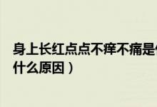 身上長紅點點不癢不痛是什么原因（身上長紅點不痛不癢是什么原因）