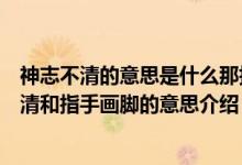 神志不清的意思是什么那指手畫腳的意思又是什么（神志不清和指手畫腳的意思介紹）