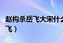 趙構(gòu)殺岳飛大宋什么情況（趙構(gòu)為什么要殺岳飛）