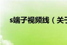 s端子視頻線（關(guān)于s端子視頻線的介紹）
