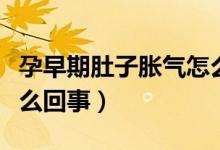 孕早期肚子脹氣怎么回事（孕早期肚子脹氣怎么回事）