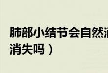 肺部小結(jié)節(jié)會自然消失嗎（肺部小結(jié)節(jié)會自動消失嗎）