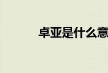 卓亞是什么意思（卓亞的意思）