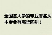 全國各大學(xué)的專業(yè)排名從哪里找（同一所高校一本專業(yè)和二本專業(yè)有哪些區(qū)別）