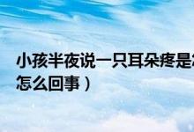小孩半夜說(shuō)一只耳朵疼是怎么回事(孩子半夜說(shuō)一只耳朵疼怎么回事)