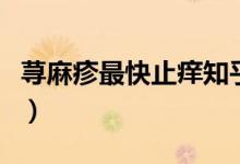 蕁麻疹最快止癢知乎（蕁麻疹最快止癢的方法）