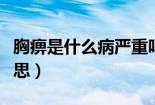 胸痹是什么病嚴(yán)重嗎吃什么藥（胸痹是什么意思）