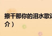 擦干那你的淚水歌詞（擦干那你的淚水歌曲簡(jiǎn)介）