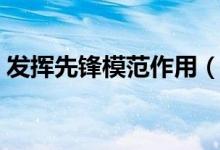 發(fā)揮先鋒模范作用（怎么發(fā)揮先鋒模范作用）