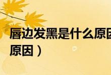 唇邊發(fā)黑是什么原因引起的（唇邊發(fā)黑是什么原因）