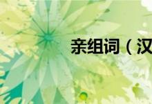 親組詞（漢字親怎么組詞）