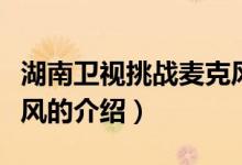 湖南衛(wèi)視挑戰(zhàn)麥克風(fēng)（關(guān)于湖南衛(wèi)視挑戰(zhàn)麥克風(fēng)的介紹）