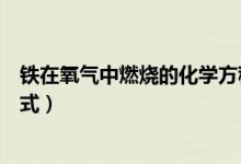 鐵在氧氣中燃燒的化學方程式（鐵在氧氣中燃燒的化學方程式）