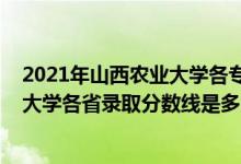 2021年山西農(nóng)業(yè)大學(xué)各專業(yè)錄取分?jǐn)?shù)線（2021年山西農(nóng)業(yè)大學(xué)各省錄取分?jǐn)?shù)線是多少）