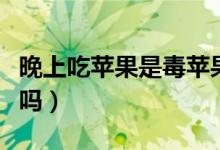 晚上吃蘋(píng)果是毒蘋(píng)果嗎（晚上吃蘋(píng)果是毒蘋(píng)果嗎）
