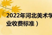 2022年河北美術(shù)學(xué)院學(xué)費(fèi)多少錢（一年各專業(yè)收費(fèi)標(biāo)準(zhǔn)）