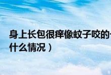 身上長包很癢像蚊子咬的一樣（身上長像蚊子咬的包很癢是什么情況）