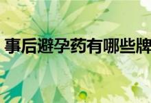 事后避孕藥有哪些牌子（事后避孕藥有哪些）